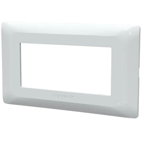 placca compatibile matix colore bianco 4 fori