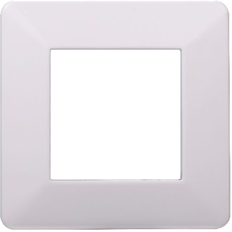 Placca compatibile Vimar Plana 2 moduli plastica colore bianco Ettroit EV83201