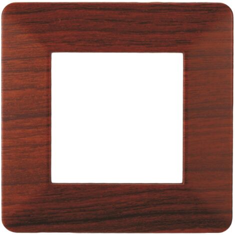 Placca compatibile Vimar Plana 2 moduli plastica colore radica Ettroit EV83203