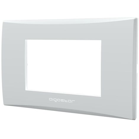 placca compatibile vimar plana colore bianco 3 fori