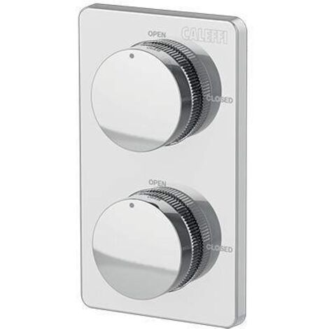 Placca con manopole a scomparsa Caleffi 359902  Cromato