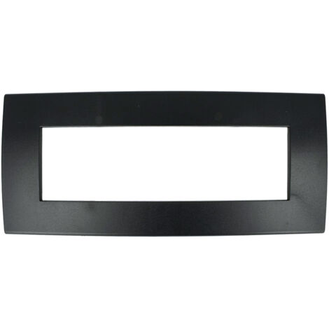 Placca Confort 506 6M Moduli Nero Compatibile con Vimar Arke' SD98007-2