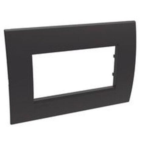 Placca copri 4 moduli LivingLight nera per colonne curve