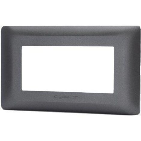 PLACCA COPRIFRUTTI ABM NERO POSTI 4 MM 140X85