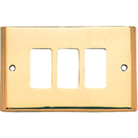 PLACCA COPRIFRUTTI COTTALI - OTTONE POSTI 3 MM 125X74 MAGIC/VENUS - 2 pezzi