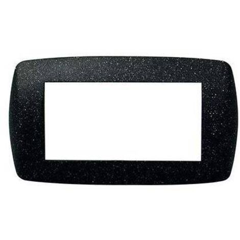 PLACCA COPRIFRUTTI MILLENIUM MARLANVIL - NERO FLASH POSTI 4 MM 150X83 - 2 pezzi