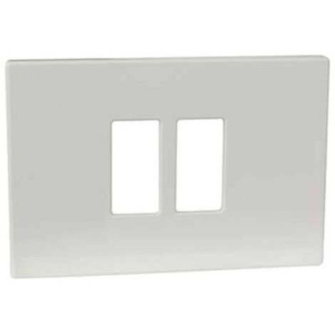 PLACCA COPRIFRUTTI VENUS MARLANVIL - RESINA AVORIO POSTI 2 RAVVICINATI  MM 115X80 - 10 pezzi