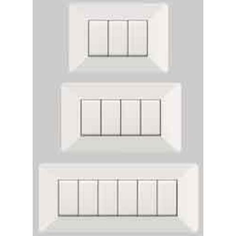Placca coprinterruttore bianca easy 4 posti