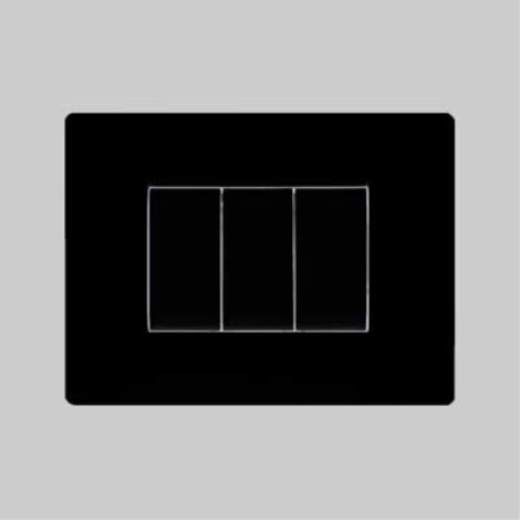 Placca coprinterruttore nera 'mylife q' 4 posti EC ELETTROCANALI