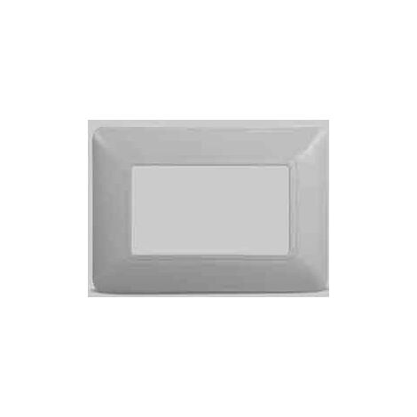 Placca coprinterruttori silver 'solar' 4 moduli ELETTROIT