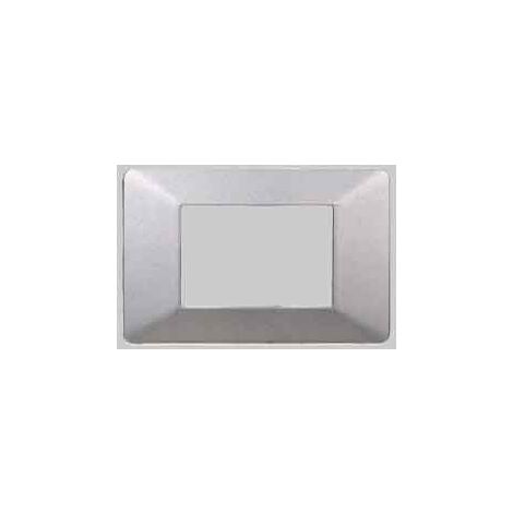 Placca coprinterruttori silver 'starlight' 4 moduli ELETTROIT