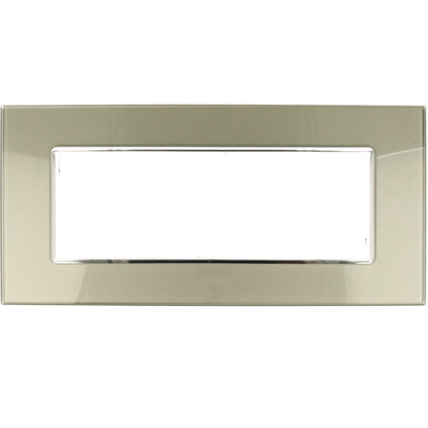 Placca Cristal 3M 4M 6M Bronzo Compatibile Bticino Axolute 6 POSTI