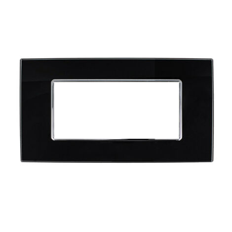 Placca Cristal 3M 4M 6M Nero Compatibile Bticino Axolute 6 POSTI
