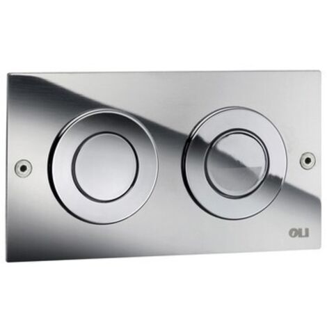 PLACCA DI COMANDO 2 PULSANTI PER CASSETTE PNEU OLI MINI TREND Cromata OLIVE