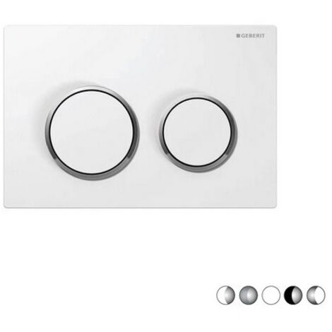PLACCA DI COMANDO 2 TASTI OMEGA 20 Nero Anelli Cromo