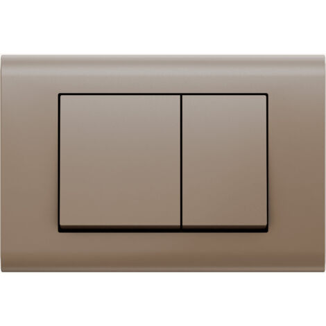 Placca di comando a doppio azionamento compatibile con Sigma Geberit - Ottone spazzolato