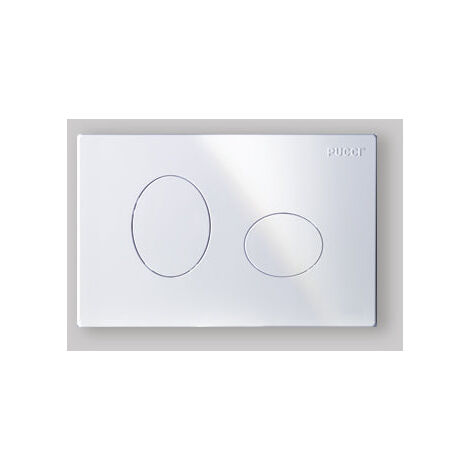PLACCA DI COMANDO ECO ELLISSE DOPPIO TASTO - CROMATA
