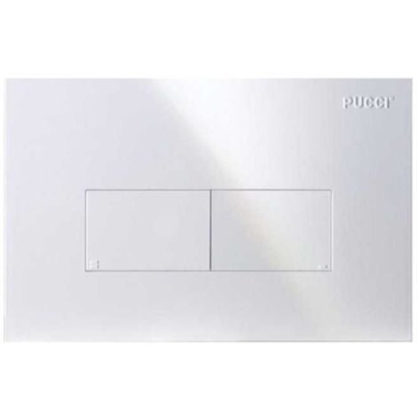 Placca Di Comando "Eco Linea" A Doppio Tasto Bianca