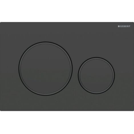 COOCHEER Placca di comando Geberit Sigma20 per doppio scarico: laccata nera opaca, rivestimento facile da pulire, nero (115.882.16.1)