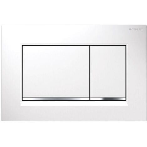 SJQKA Placca di comando GEBERIT Sigma30 bianco/cromo (115.883.KJ.1)