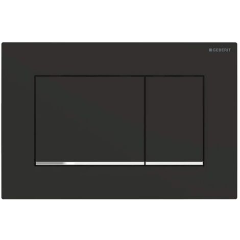 Placca di comando Geberit Sigma30 nero opaco con inserto cromo lucido