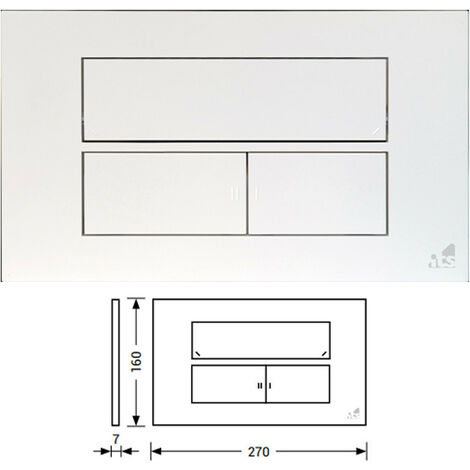 Placca Di Comando Idea Blu TODINI Azionamento Meccanico Per Cassette Della Linea IDEA BLU Abs Alta Resistenza Bianco Soft