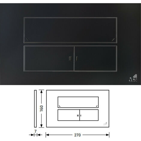 Placca Di Comando Idea Blu TODINI - Azionamento Meccanico - Per Cassette Della Linea IDEA BLU Abs Alta Resistenza - Nero Soft