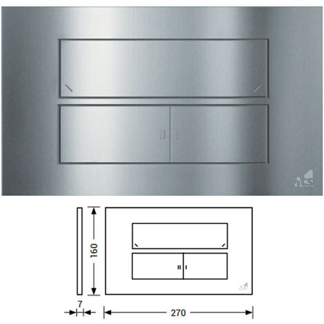 Placca Di Comando Idea Blu TODINI - Azionamento Meccanico - Per Cassette Linea IDEA BLU Abs Alta Resistenza - Cromo Satinato