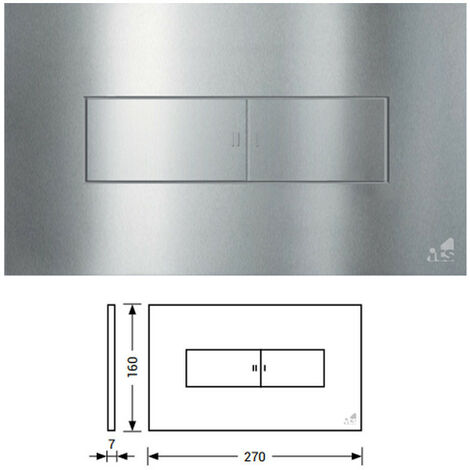 Placca Di Comando Idea TODINI - Azionamento Meccanico - Compatibile con Cassette IDEA - Abs Alta Resistenza - Cromo Satinato
