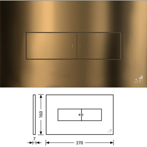 Placca Di Comando Idea TODINI - Azionamento Meccanico - Compatibile con Cassette Linea IDEA - Abs Alta Resistenza - Bronzo