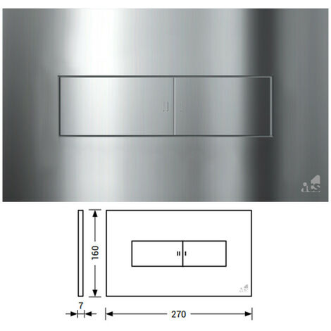 Placca Di Comando Idea TODINI Azionamento Meccanico Compatibile con Cassette Linea IDEA Abs Alta Resistenza Cromo Lucido