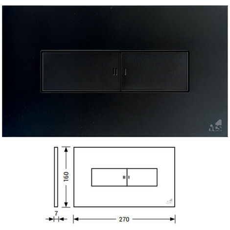 Placca Di Comando Idea TODINI - Azionamento Meccanico - Compatibile con Cassette Linea IDEA - Abs Alta Resistenza - Nero Soft