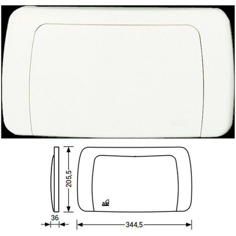 Placca Di Comando Mono TODINI - Bianco - Compatibile con Cassetta Hidrobo x Evolution Abs Alta Resistenza Ai Graffi