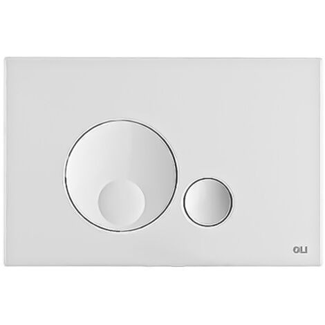 Placca di comando Oli Globe bianca 23 cm in ABS con doppio scarico