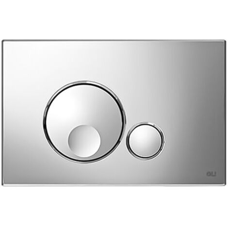 Placca di comando Oli Globe cromo lucido 23 cm in ABS con doppio scarico