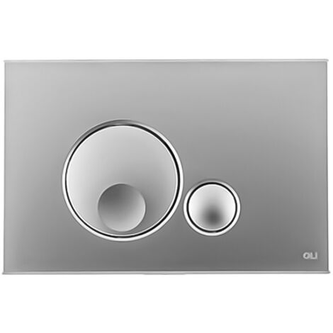 Placca di comando Oli Globe cromo satinato 23 cm in ABS con doppio scarico