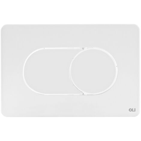 Placca di comando Oli Salina Dual bianca 21,5 cm in ABS con doppio scarico ad azionamento pneumatico