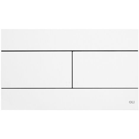 Placca di comando Oli Slim Dual bianco 25,5 cm in ABS con doppio scarico