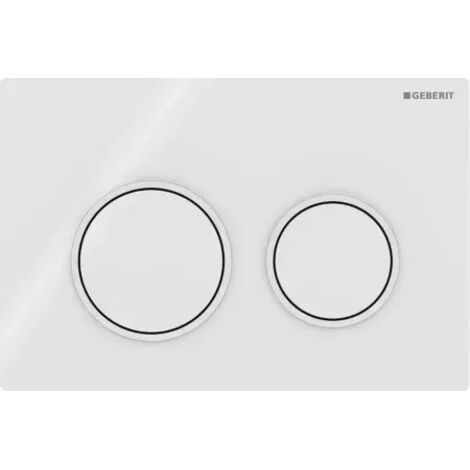 PLACCA DI COMANDO OMEGA 20 DOPPIO TASTO BIANCO BIANCO OPACO GEBERIT 115.085.11.1