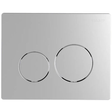 Placca di comando per WC a incasso SIAMP Ingenio a doppio volume, cromo opaco