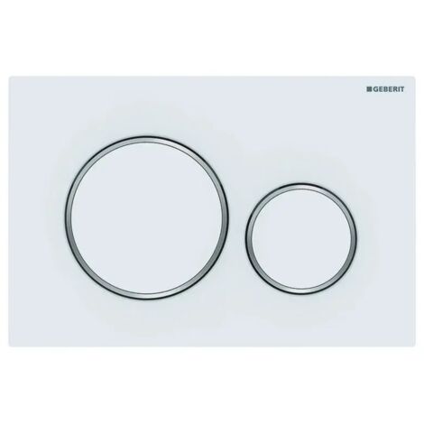 PLACCA DI COMANDO SIGMA20 DOPPIO TASTO  BIANCO CROMO GEBERIT