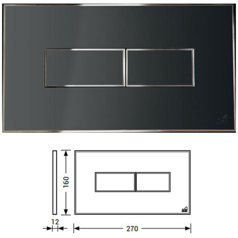 Placca Di Comando TODINI Aggancio Meccanico Compatibile Con Cassette Della Linea IDEA In Abs e Ple x iglas Antracite