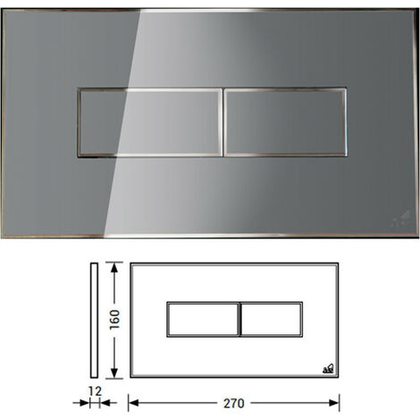 Placca Di Comando - TODINI - Aggancio Meccanico - Compatibile Con Cassette Della Linea IDEA - In Abs e Ple x iglas - Argento 