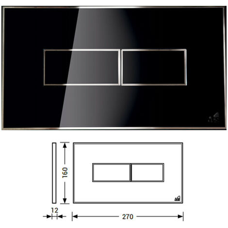 Placca Di Comando TODINI Aggancio Meccanico Compatibile Con Cassette Della Linea IDEA In Abs e Ple x iglas Nero Lucido