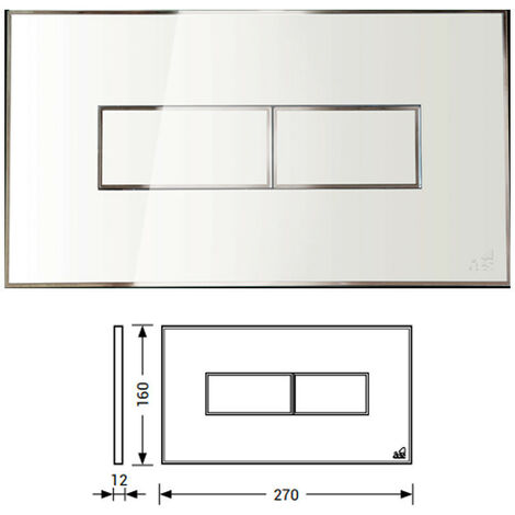 Placca Di Comando TODINI Aggancio Meccanico Compatibile Con Cassette Della Linea IDEA In Abs e Plexiglas Bianco Lucido