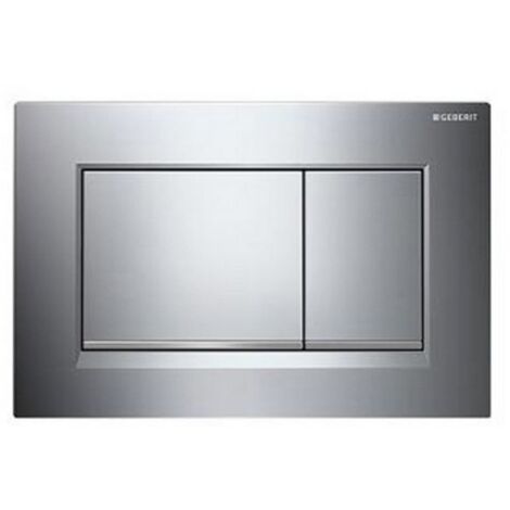 PLACCA DI COPERTURA 2 TASTI &quotSIGMA 30&quot GEBERIT Bianco/bordo inf. cromo
