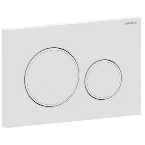 PLACCA DI COPERTURA 2 TASTI SIGMA 20 GEBERIT Nera opaca - bordi tasti cromo