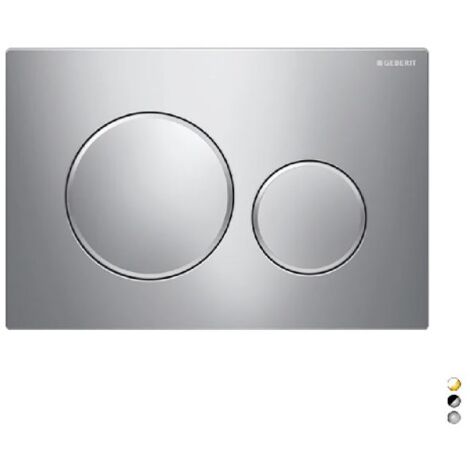 PLACCA DI COPERTURA 2 TASTI SIGMA 20 GEBERIT Nera opaco - bordi tasti nero