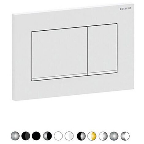 PLACCA DI COPERTURA 2 TASTI "SIGMA 30" GEBERIT Bianco/bordo inf. Bianco opaco