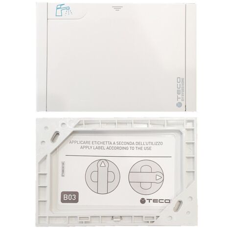 Placca di copertura valvola Acqua Teco B03 Multicolore Bianco